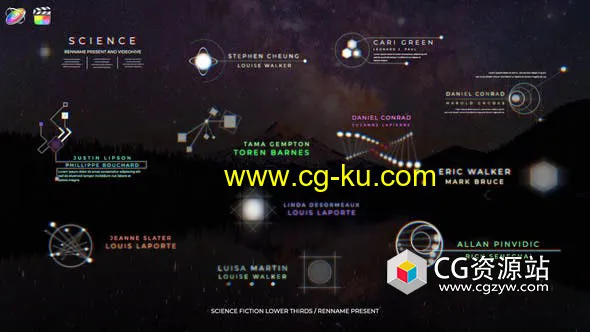 FCPX插件-12组科技感医学生物学文字标注字幕动画的图片1