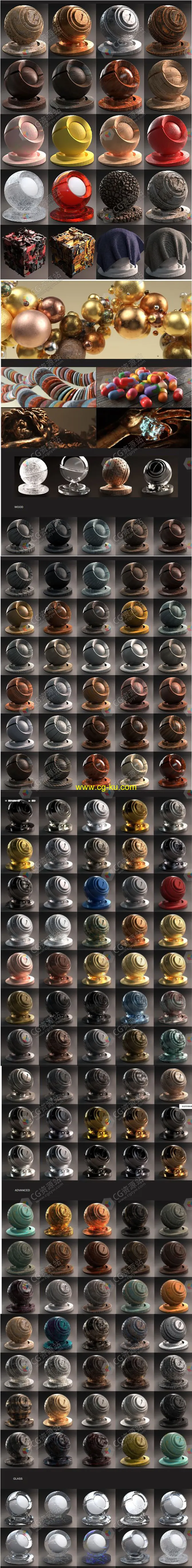 C4D Arnold渲染器HDRI摄影棚舞台灯光产品渲染场景预设+材质预设的图片1