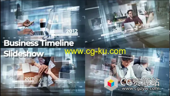 AE模板-公司成长历史时间线业务演示 Business Timeline Presentation的图片1