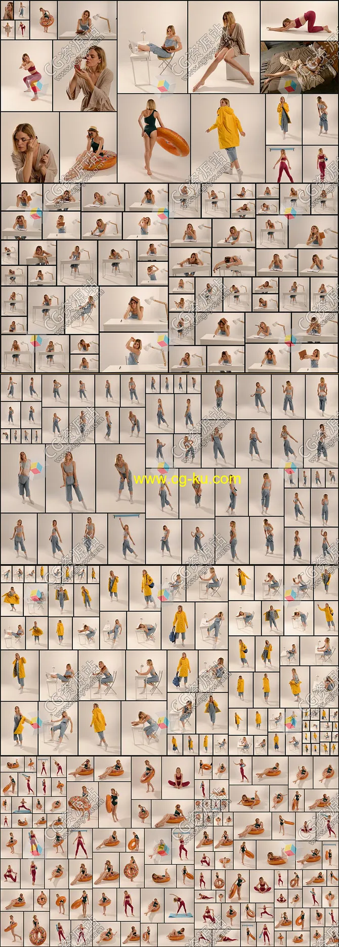 501张休闲女性姿势造型高清参考图片2的图片1