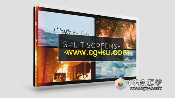 4K复古电影胶片质感分屏框视频素材的图片1