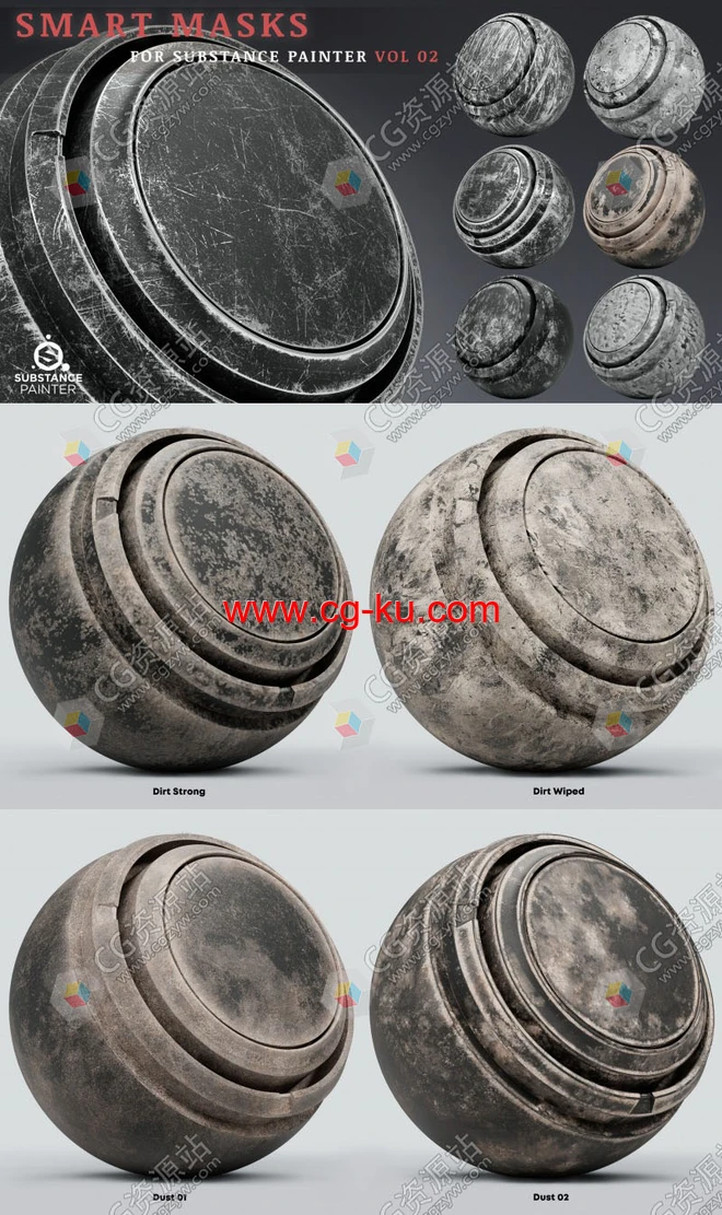 43种高细节完全可定制substance painter纹理贴图的图片1