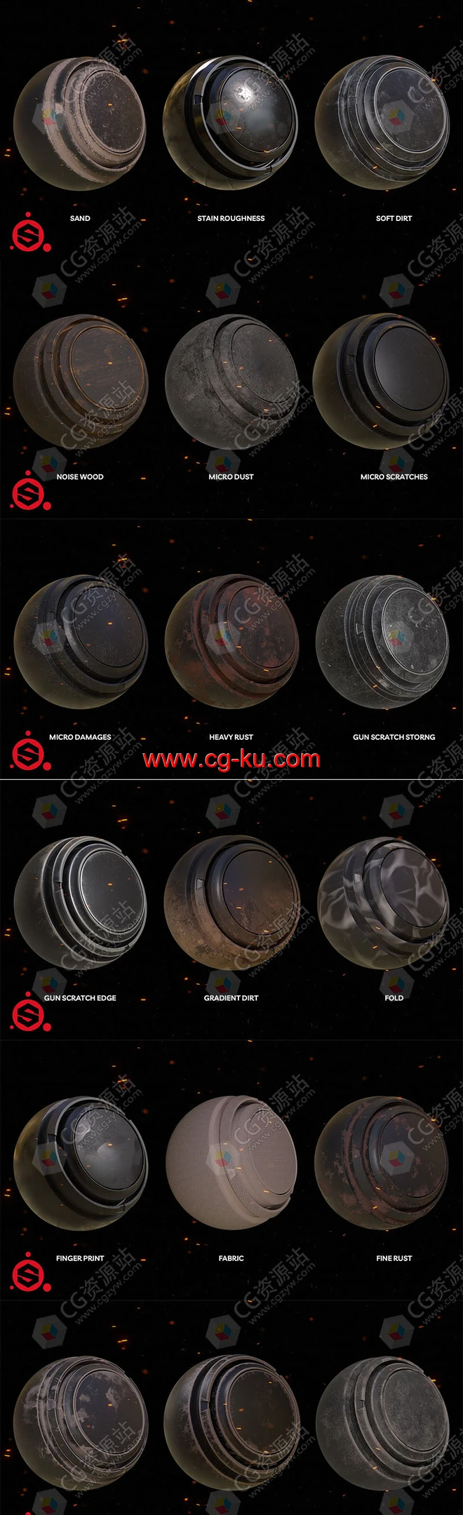 30组Substance高质量智能蒙版纹理材质贴图预设的图片1