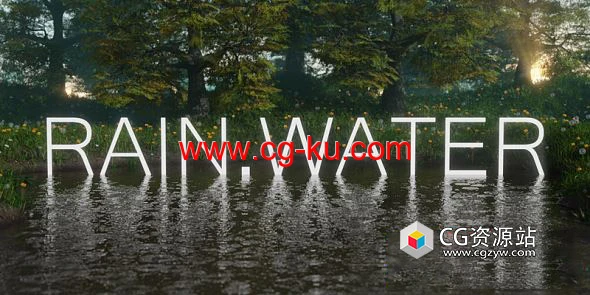 Blender插件下雨涟漪雨滴特效 Rain Water v2.1 + 使用教程的图片1