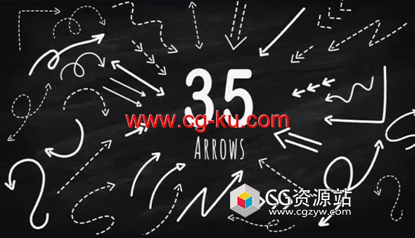 AE/PR模板-35个手绘元素箭头动画 Hand Drawn Elements Arrows Pack的图片1