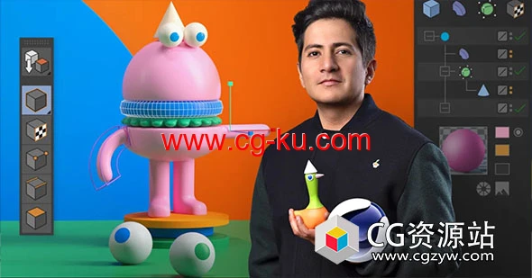 C4D三维卡通角色实例建模教程 英文字幕的图片1