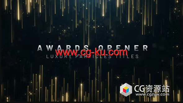 AE模板-大气电影颁奖典礼金色流体粒子背景开场片头 Awards Luxury Titles的图片1