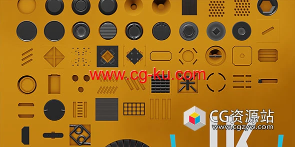 Blender75个贴画素材 75 Decals For Decalmachine 2.1的图片1