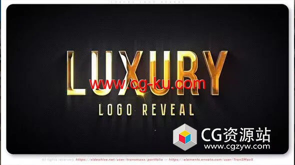 AE模板-金色标题电影Logo开场动画 Luxury Logo Reveal的图片1