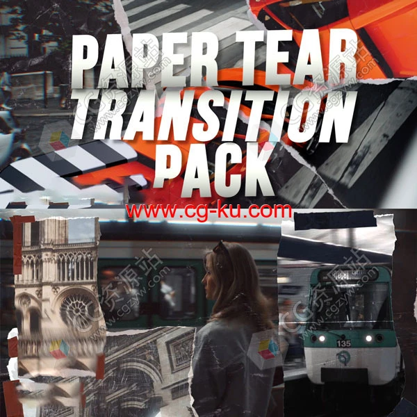 FCPX插件-30组纸张撕纸特效视频转场预设+音效的图片1