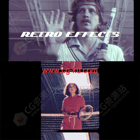 FCPX插件-20组VHS复古老电影边框视频特效预设的图片1