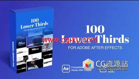 AE模板-100组4K标题排版设计字幕进出动画 Lower Thirds的图片1