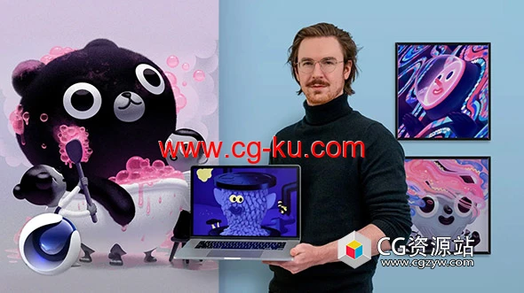 C4D有趣卡通角色设计制作视频教程+中英文字幕的图片1