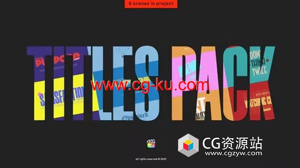 FCPX插件-8组文字标题排版动画 Titles Pack的图片1