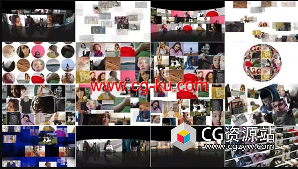 FCPX插件-38种多屏视频墙大屏幕轮播背景展示动画的图片1