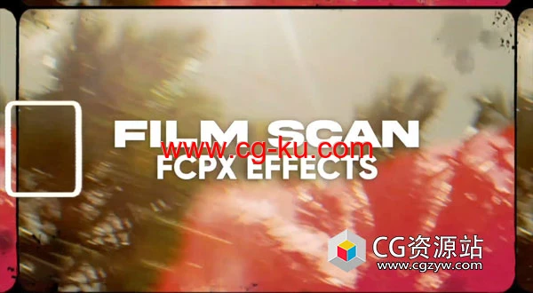 FCPX插件-复古像素拉伸胶片边框划痕光效叠加视频特效预设的图片1