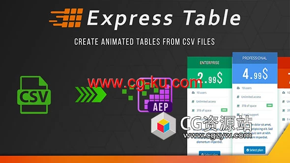 CSV表格导入生成AE脚本 Express Table V1.2的图片1