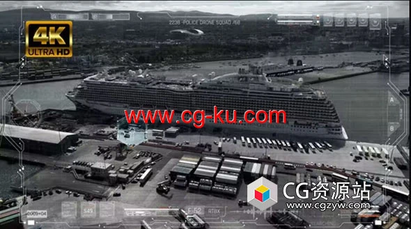 AE模板-科技感动画元素无人机界面HUD UI 屏幕动画的图片1