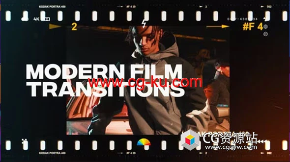 AE模板-电影胶片视频转场 Film Modern Transitions的图片1