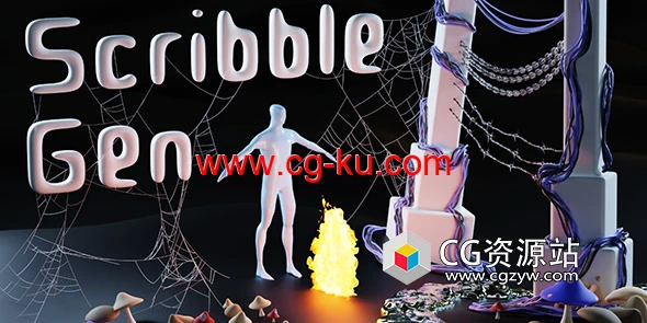 Blender绘制建模插件 Scribble Gen 0.20的图片1