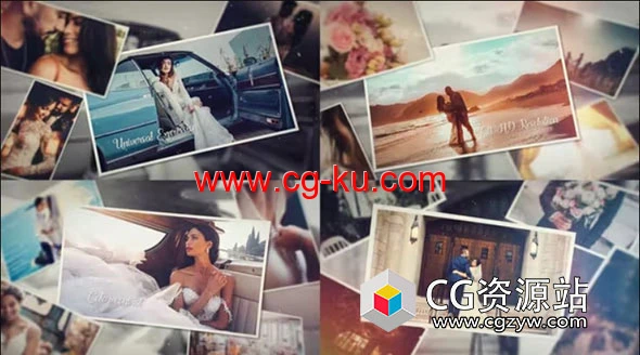 AE模板-婚礼电影幻灯片相册照片墙片头 Inspiring Wedding Cinematic Slideshow的图片1