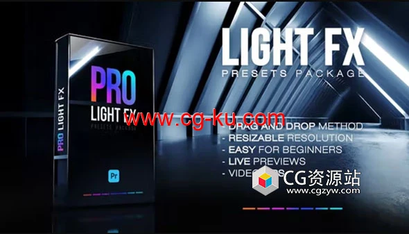 PR模板-漏光光效叠加特效视频转场 Light FX & Transitions Pack的图片1
