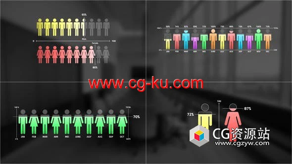 AE模板-人物图表信息图动画 People Chart Infographic的图片1