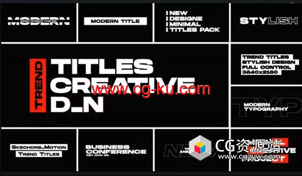 FCPX插件-11组4K创意时尚文字标题进出动画 Minimal Titles的图片1