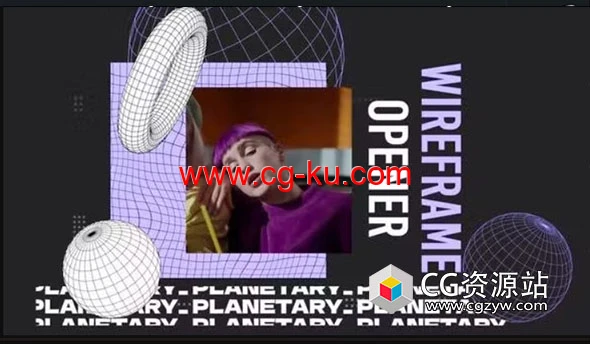 FCPX插件-时尚线框几何图形视频开场 Wireframe Shapes Opener的图片1