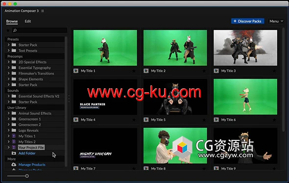 AE脚本-马头人MG动画预设图层运动缓入缓出文字标题字幕合集包 Win的图片2