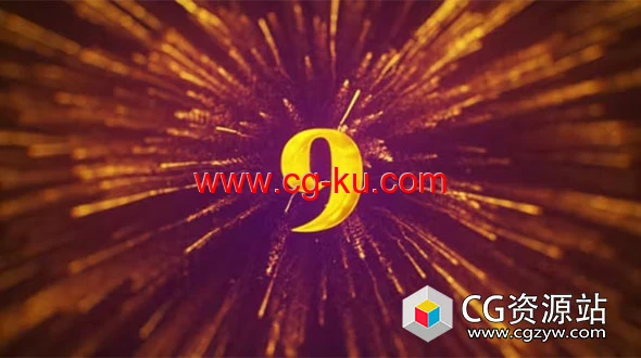 AE模板-新年倒计时烟花片头 New Year Countdown Logo的图片1