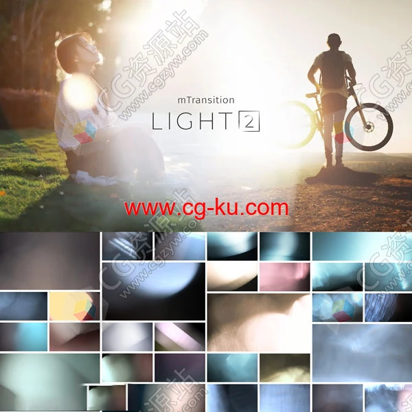 FCPX插件-50组唯美发光过渡光效叠加视频转场预设的图片1