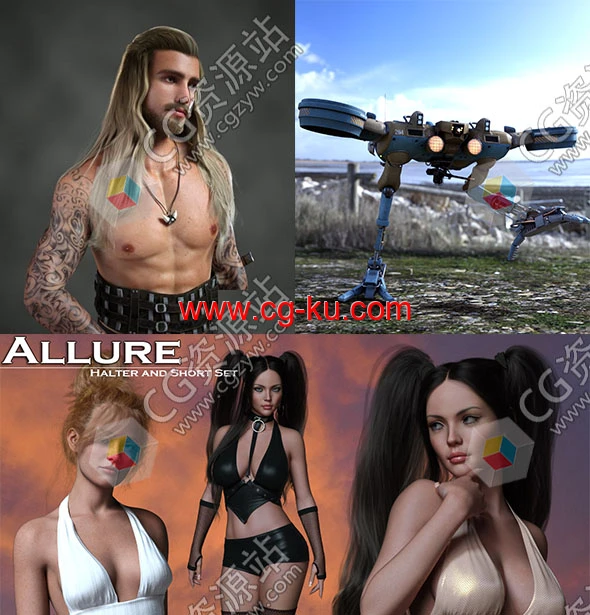 Daz 3D各类角色3D模型合集2022年度12月第二波的图片1