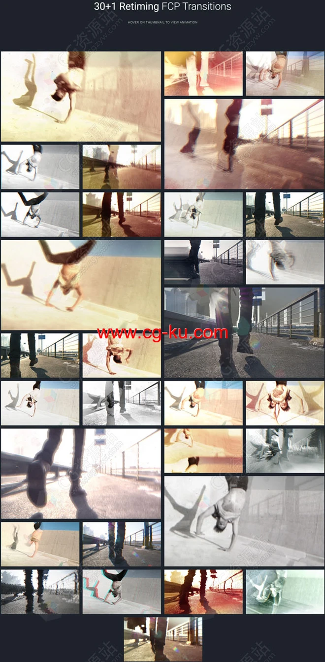 FCPX插件-30组时间重映射加速卡帧重放特效视频转场预设 Scrub的图片2