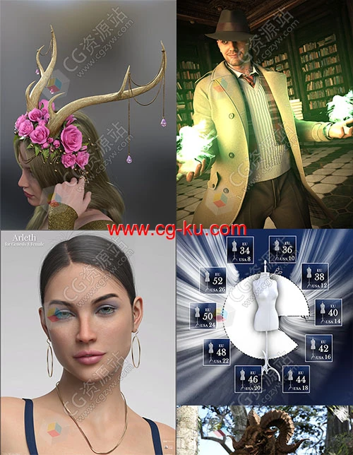 Daz 3D各类角色3D模型合集2023年度1月第一波的图片1