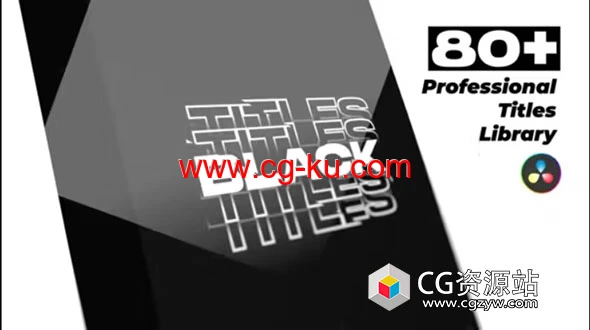 达芬奇预设-82组4K创意文字标题排版字幕动画 Titles Pack的图片1