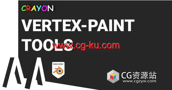 顶点贴图绘制Blender插件 Crayon V2.0.6 Vertex Paint的图片1