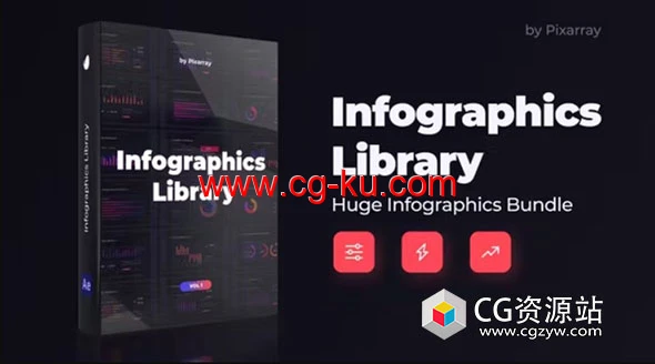 AE模板-16组信息图表数据柱状图动画 Infographics Library的图片1