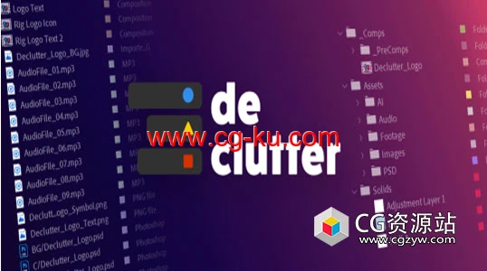 AE脚本-工程项目整理清理组织分类管理 Declutter v1.0.1 Win/Mac+使用教程的图片1