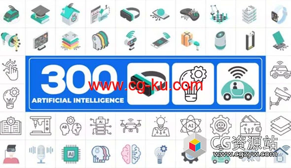 AE模板-300组人工智能Icons图标动画的图片1