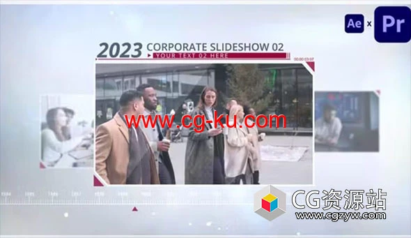 AE+PR模板-公司历史发展时间线相册片头 Corporate Timeline Slideshow的图片1