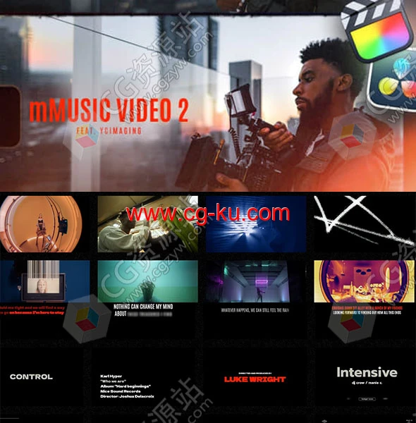 FCPX插件-音乐短视频MV文字标题字幕转场特效预设 mMusic Video 2的图片1