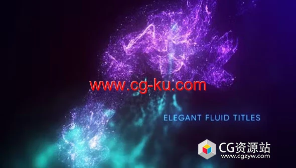 AE模板-梦幻流动粒子背景文字宣传片头 Elegant Fluid Titles的图片1