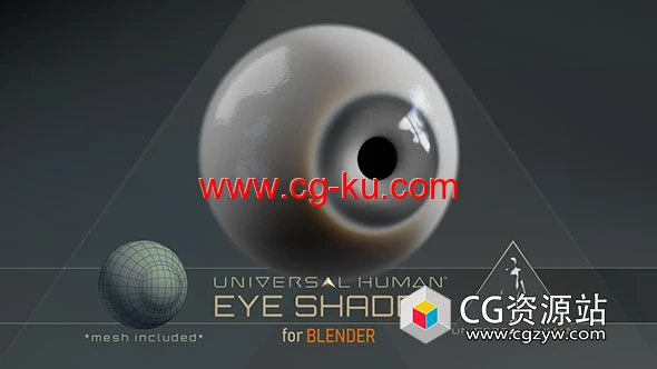 Blender眼球着色器节点预设 Universal Human Eye Shader 1.0的图片1