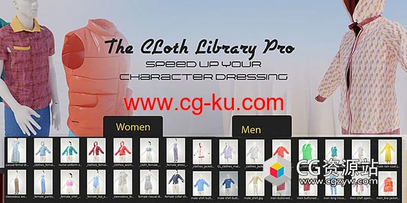 Blender插件-衣服服装布料资产库 The cloth library 2的图片1