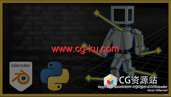 Python/Blender关键帧动画制作教程+英文字幕 Keyframe animation with Python & Blender的图片1