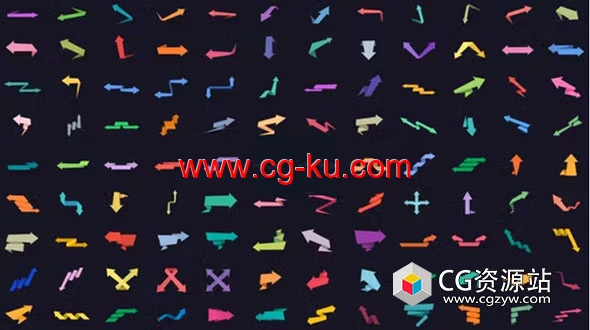 AE模板-108组4K折纸箭头动画 108 Origami Arrows的图片1