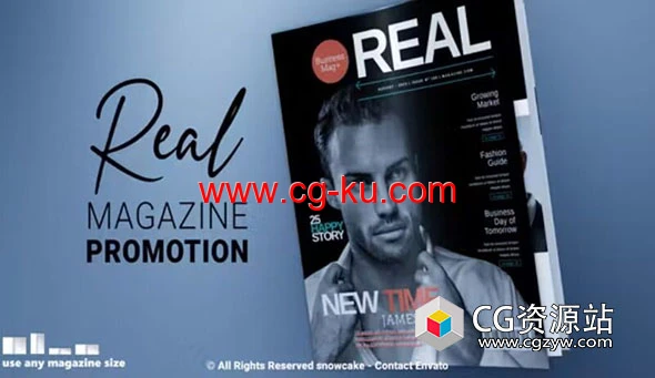 AE模板-杂志翻页翻书宣传展示动画 Magazine Promotion – Real的图片1