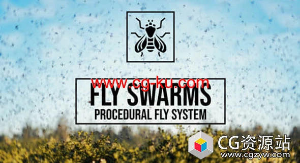 Blender逼真昆虫群飞行几何节点预设 Fly Swarm的图片1