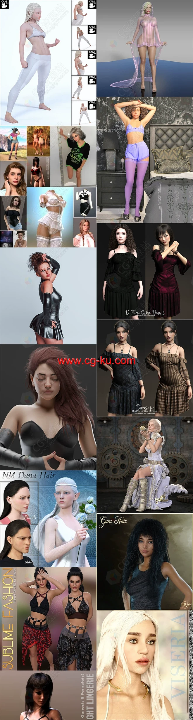 Daz 3D各类角色3D模型合集2023年度6月3日的图片2